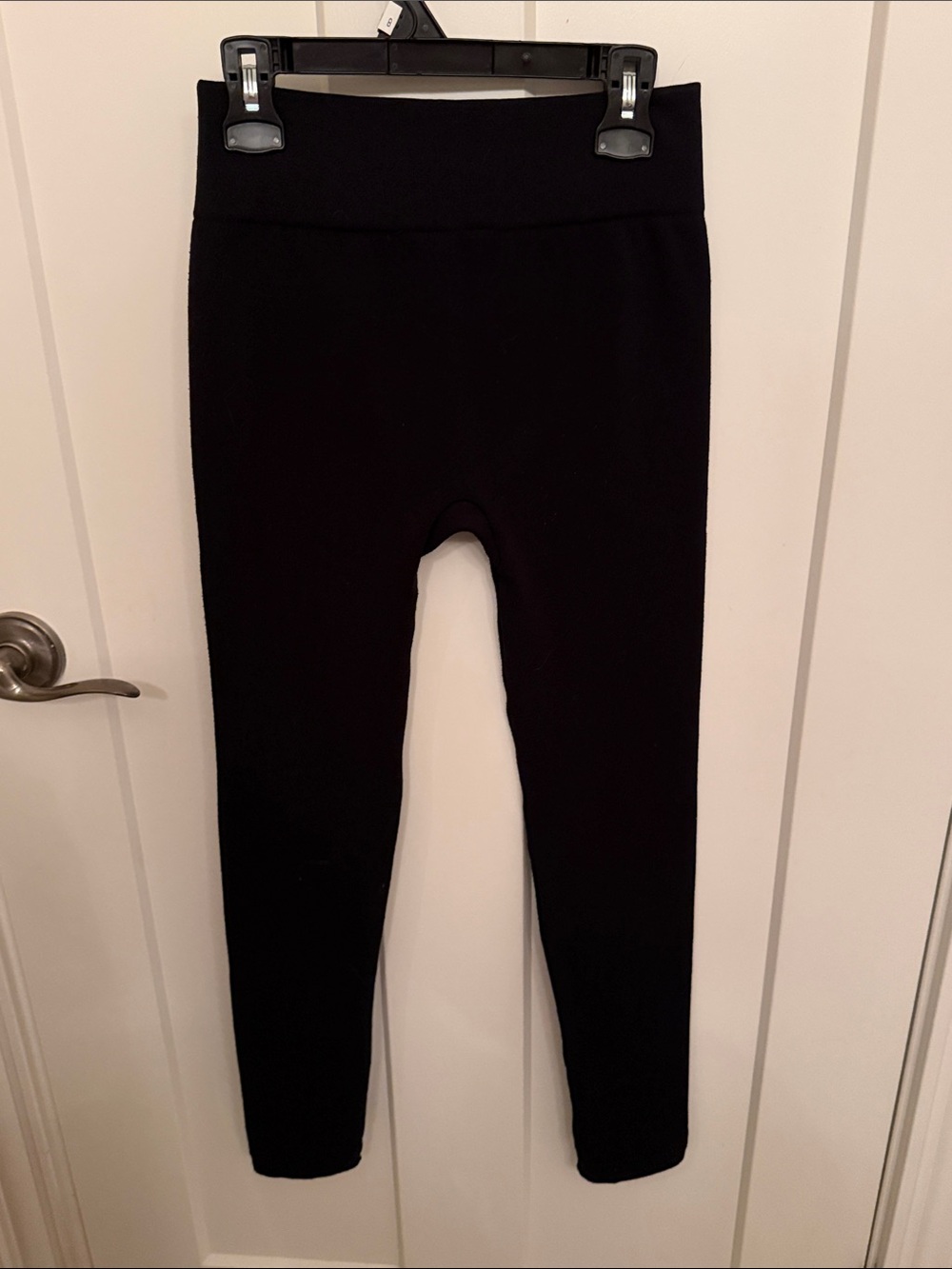 Black High-Waist Stretch Thermal Leggings for Women